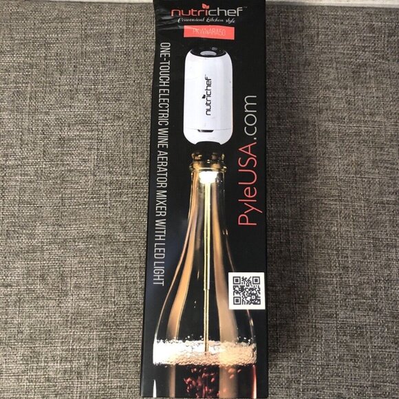 NutriChef One Touch Electric Wine Spirit Aerator Mixer with LED Light PKWNARA50 - Picture 2 of 6